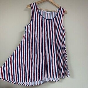 LuLaRoe Patriotic Perfect Swing Tank Top Women’s XL Flowy Loose Relaxed Fit Red